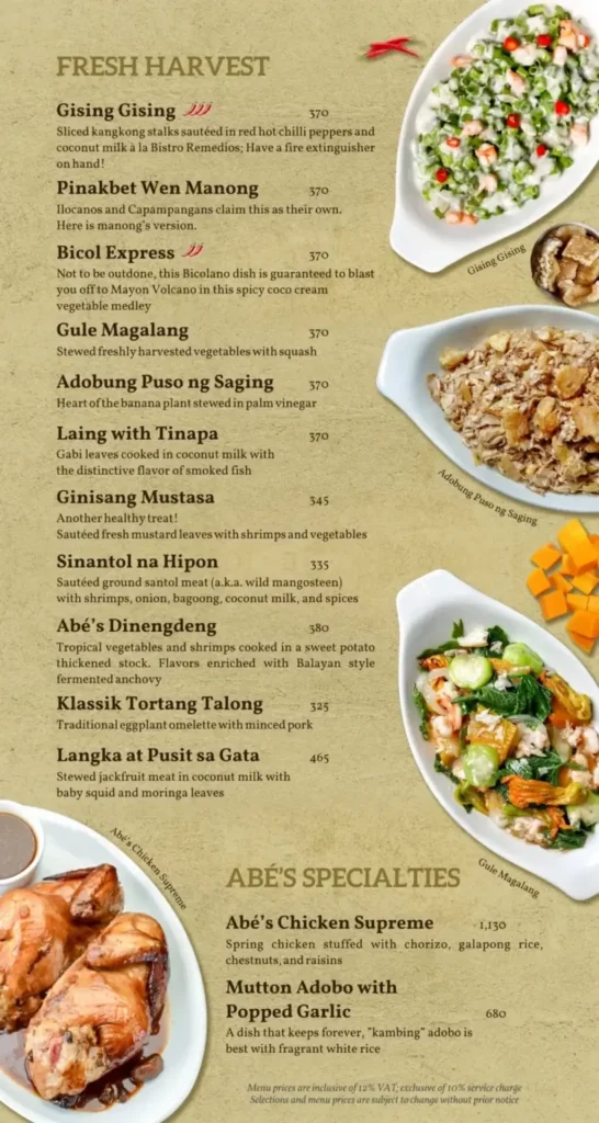 Abe Menu