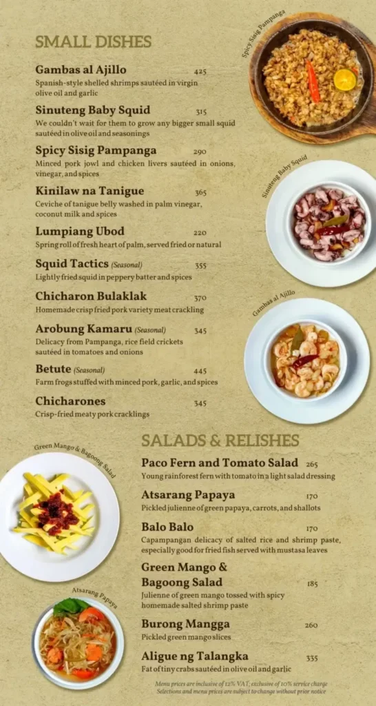 Abe Philippines Menu