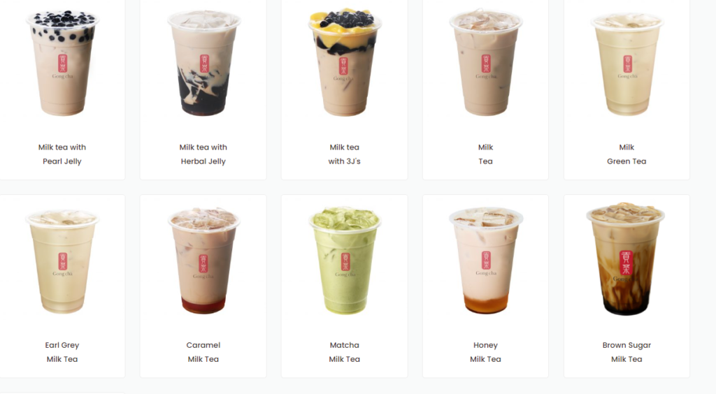 GONG CHA MENU PHILIPPINES