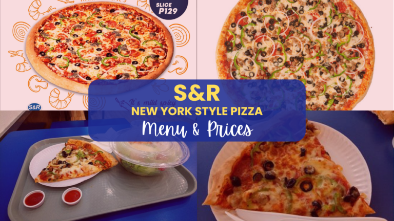 S&R New York Style Pizza Menu Prices Updated List 2024