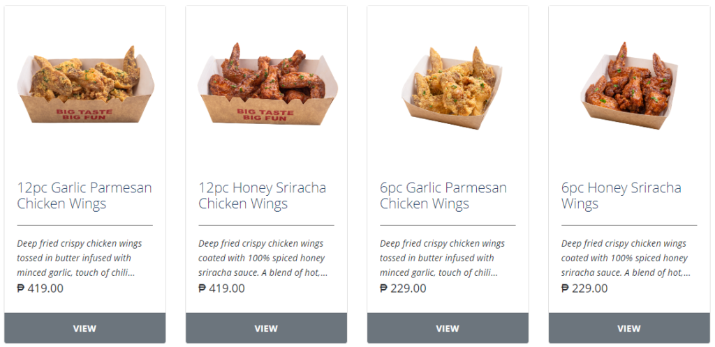 s&r wings prices