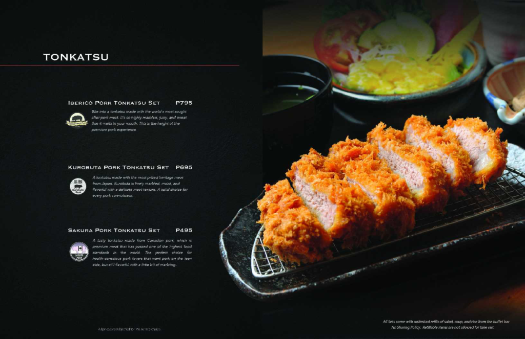 KATSU SORA PRICES TONKATSU MENU