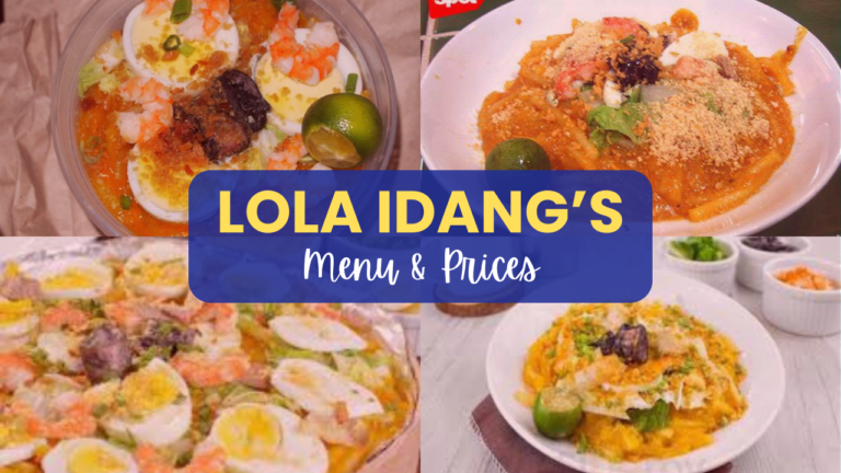 Lola Idang’s Menu Philippines Prices Updated 2024