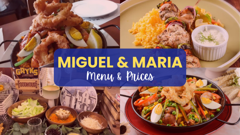 Miguel & Maria Menu Philippines Prices Updated 2024