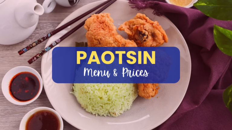 Paotsin Philippines Menu Prices Updated 2024
