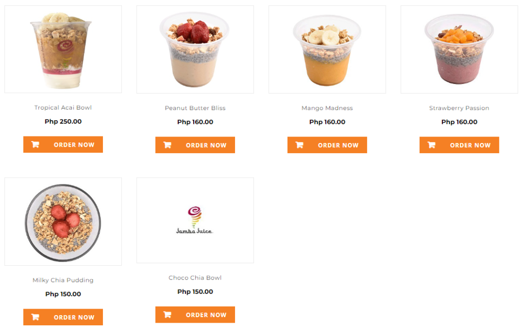 Smoothies Bowls Prices