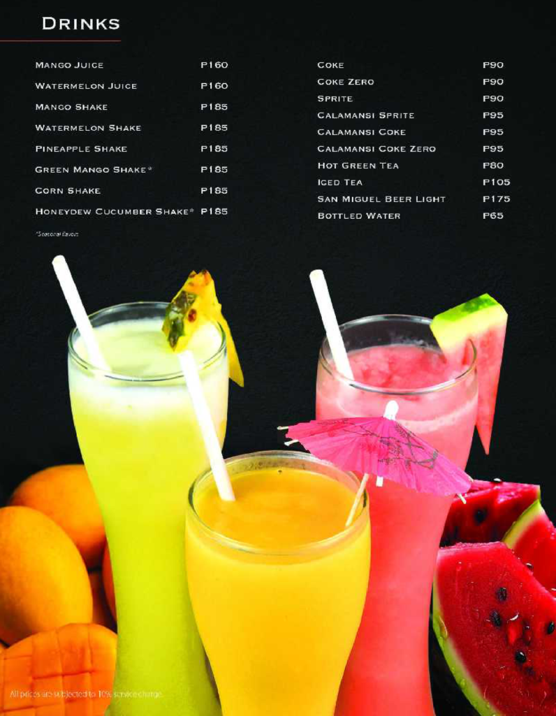 drinks prices