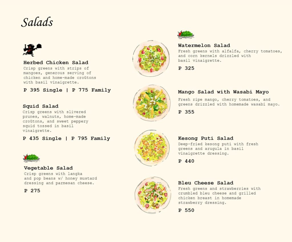 The Frazzled Cook Philippines Menu Salads