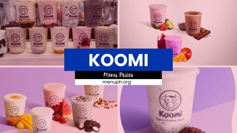 Koomi Menu Philippines Prices Updated 2024