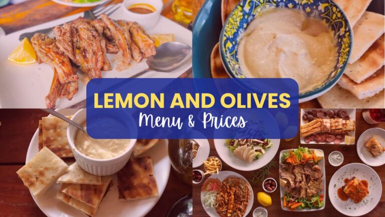 Lemon and Olives Menu Philippines Prices Updated 2024