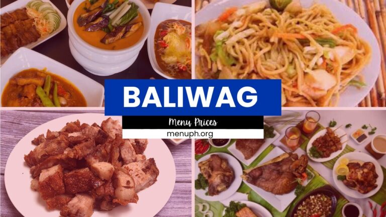 BALIWAG MENU PHILIPPINES & UPDATED PRICES 2024