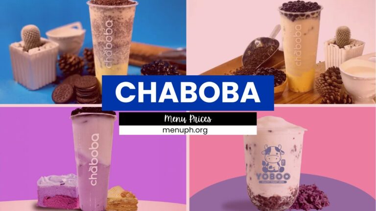 CHABOBA MENU PHILIPPINES & UPDATED PRICES 2024