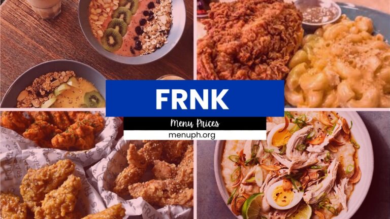 FRNK MENU PHILIPPINES & UPDATED PRICES 2024