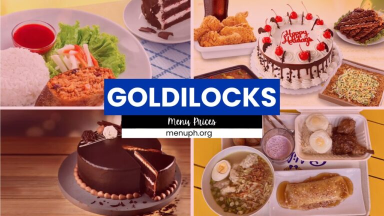 GOLDILOCKS MENU PHILIPPINES & UPDATED PRICES 2024