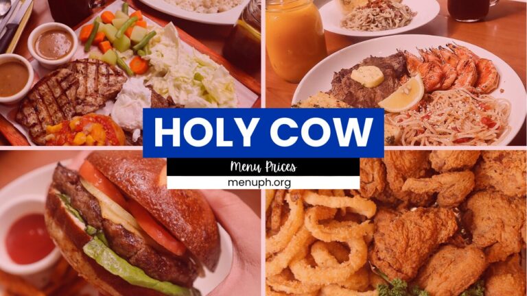 HOLY COW MENU PHILIPPINES & UPDATED PRICES 2024