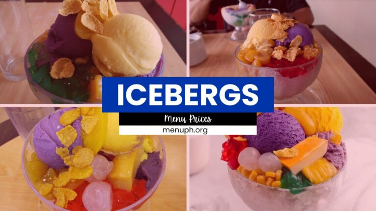 ICEBERGS MENU PHILIPPINES & UPDATED PRICES 2024