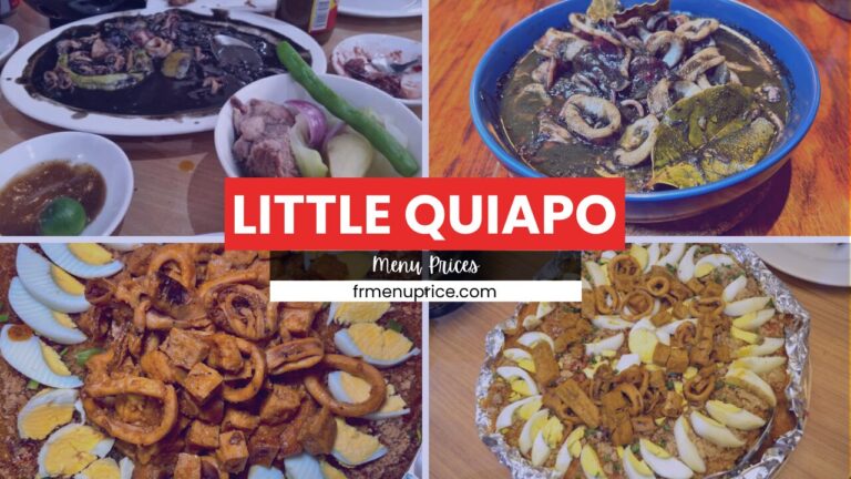 LITTLE QUIAPO MENU PHILIPPINES UPDATED 2024