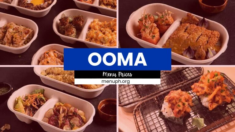 OOMA MENU PHILIPPINES & UPDATED PRICES 2024