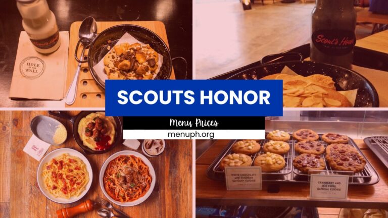 SCOUTS HONOR MENU PHILIPPINES UPDATED 2024