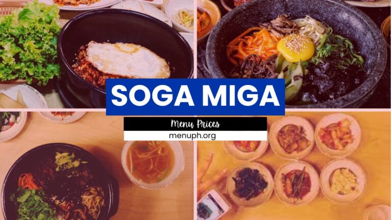 SOGA MIGA MENU PHILIPPINES & UPDATED PRICES 2024