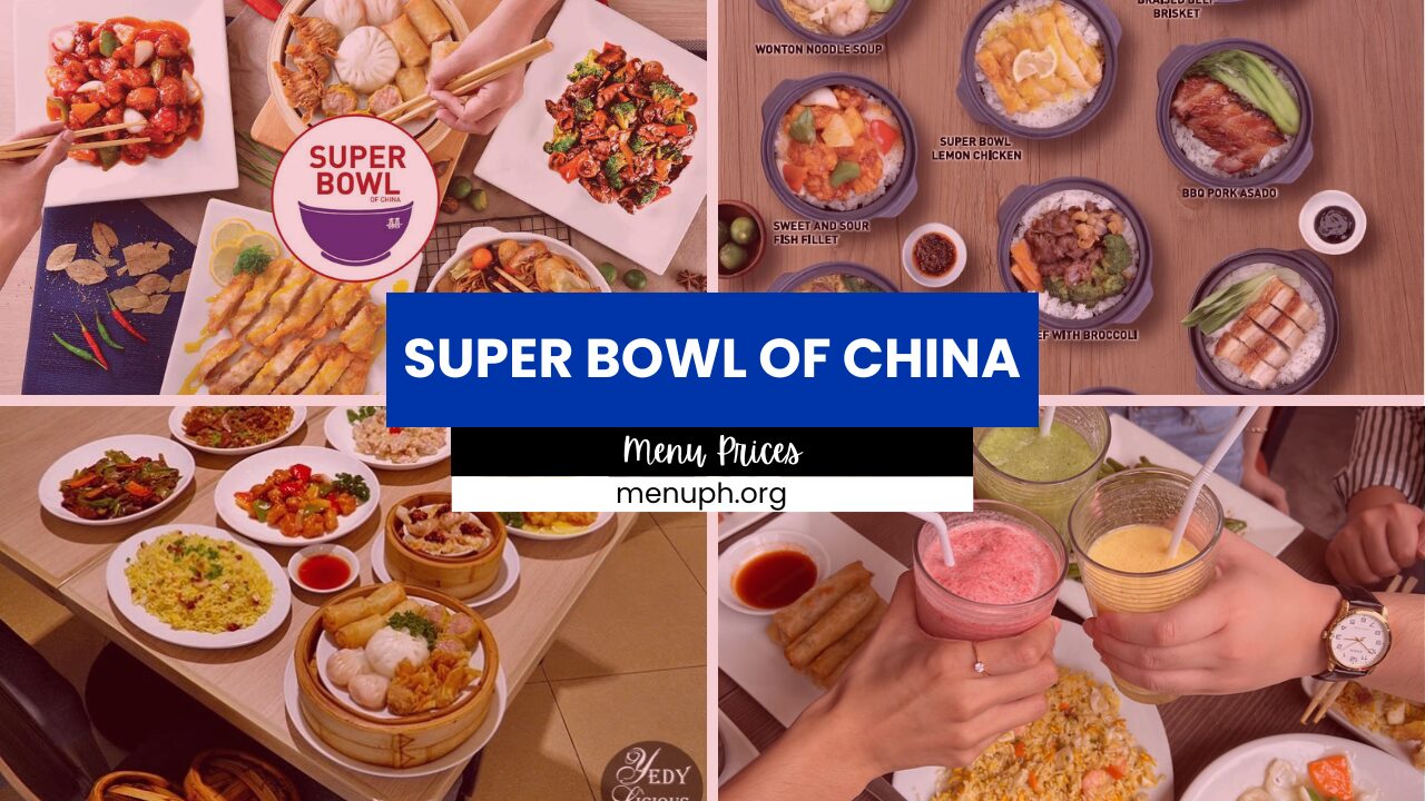 super bowl of china menu