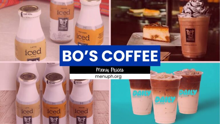 BO’S COFFEE MENU PHILIPPINES & UPDATED PRICES 2024