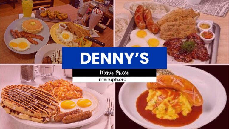 DENNY’S MENU PHILIPPINES & UPDATED PRICES 2024