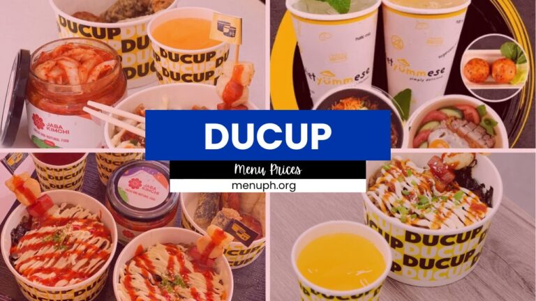 DUCUP MENU PHILIPPINES & UPDATED PRICES 2024