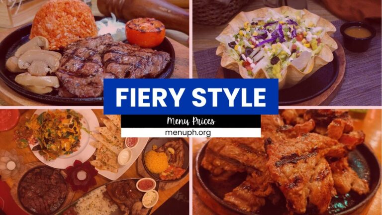 FIERY STYLE MENU PHILIPPINES & UPDATED PRICES 2024