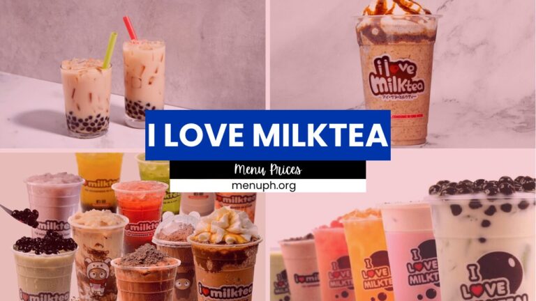 I Love MilkTea Menu Philippines Prices