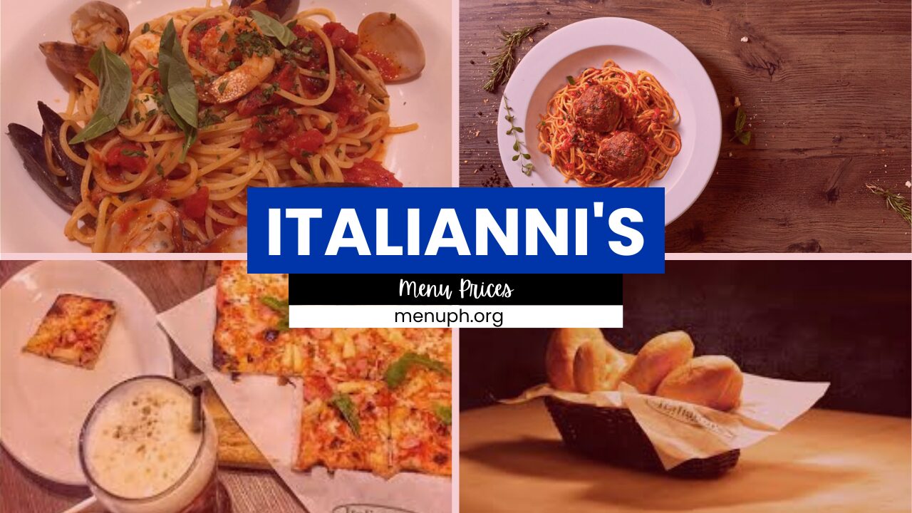 ITALIANNIS MENU PHILIPPINES & UPDATED PRICES 2024