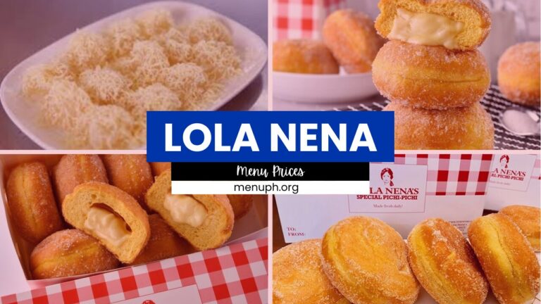 Lola Nena Menu Philippines Prices