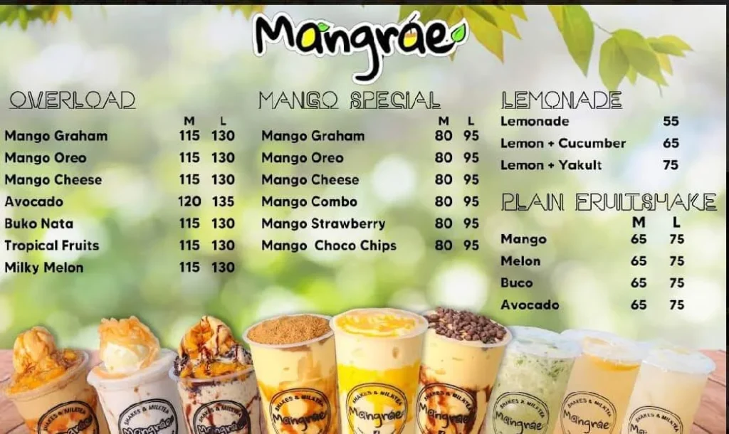 Mangrae Menu Philippines