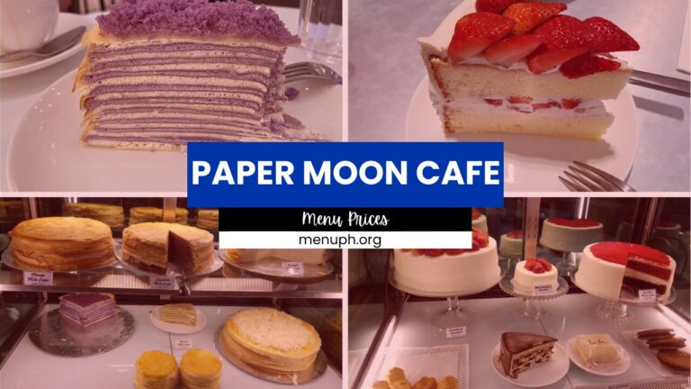 PAPER MOON CAFE MENU PHILIPPINES UPDATED 2024