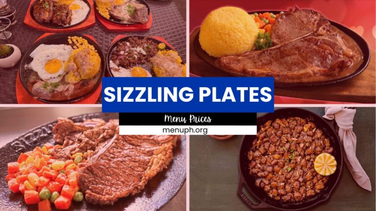 SIZZLING PLATE MENU PHILIPPINES & UPDATED PRICES 2024