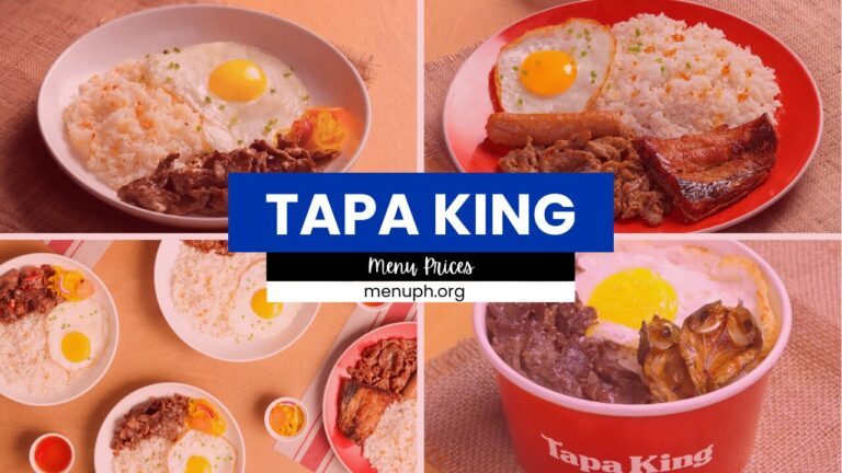 TAPA KING MENU PHILIPPINES & UPDATED PRICES 2024