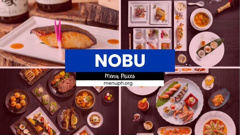 Nobu Menu Philippines Prices