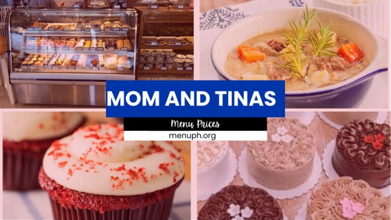 Mom and Tinas Bakery Cafe Menu Philippines