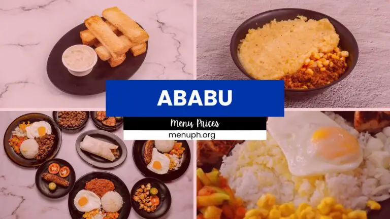 Ababu Menu Philippines