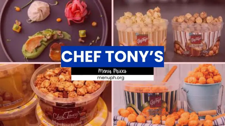 Chef Tony’s Philippines Menu