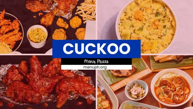 Cuckoo Philippines Menu