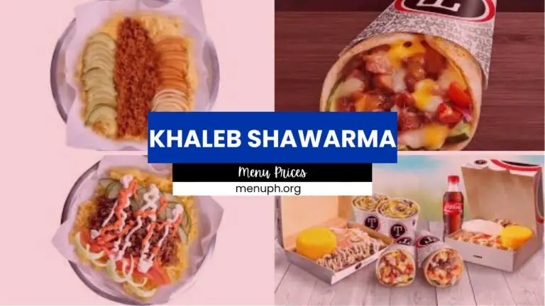 Khaleb Shawarma Menu Philippines