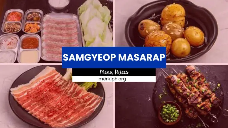 Samgyeop Masarap Menu Philippines