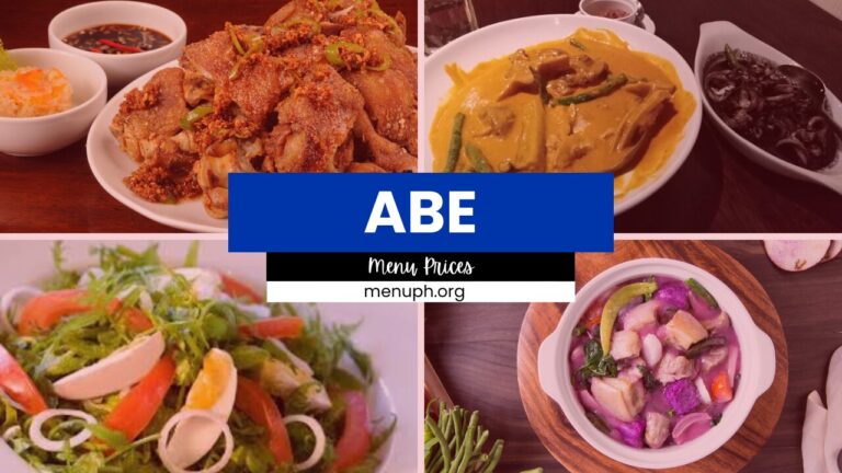 Abe Philippines Menu
