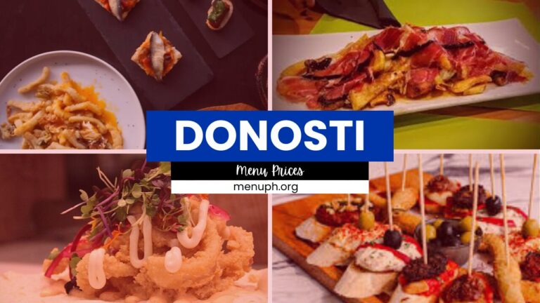 Donosti Menu Philippines