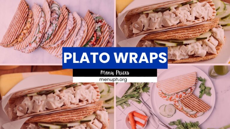 Plato Wraps Philippines Menu