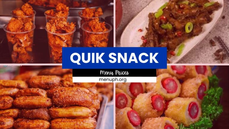 Quik Snack Menu Philippines