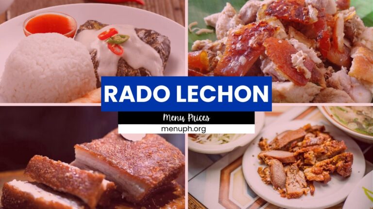 Rado Lechon Menu Philippines