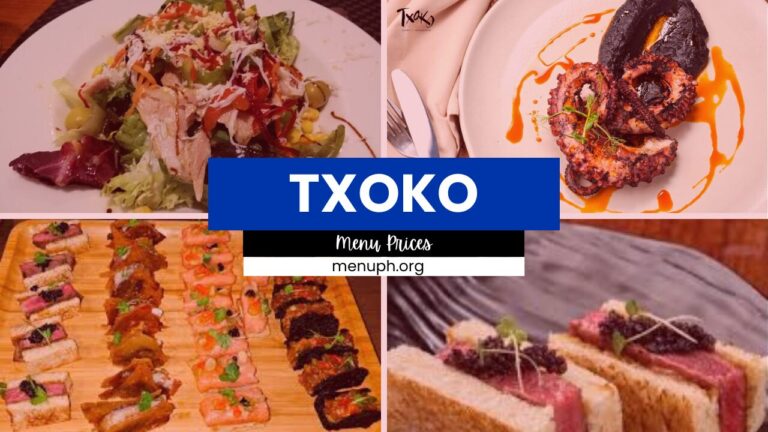 Txoko Menu Philippines